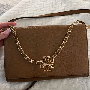 Tory Burch Britten Leather Combo Crossbody